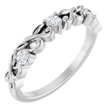 14K White Gold 1/5 CTW Natural Diamond Anniversary Band