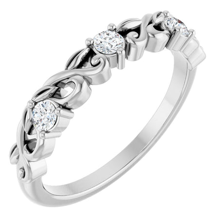 14K White Gold 1/5 CTW Natural Diamond Anniversary Band