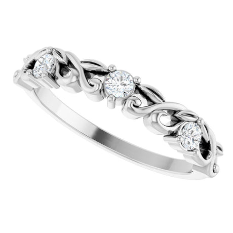 14K White Gold 1/5 CTW Natural Diamond Anniversary Band