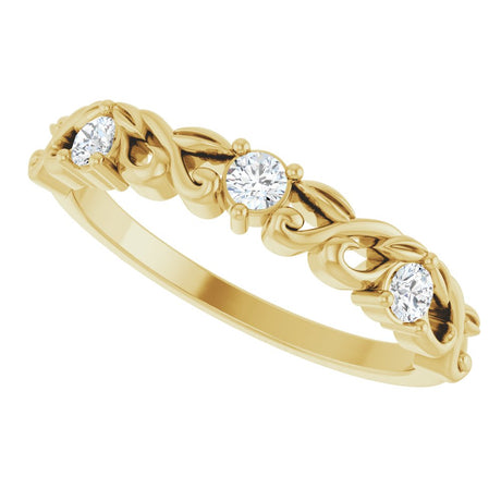14K Yellow Gold 1/5 CTW Natural Diamond Anniversary Band