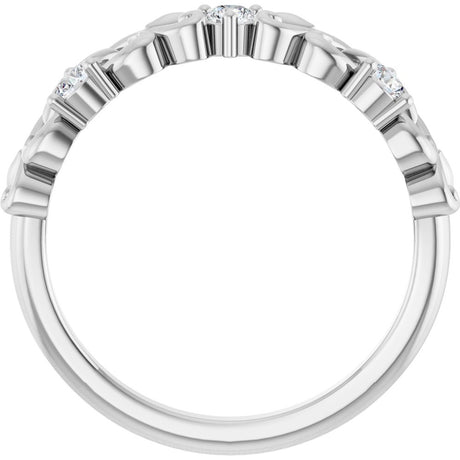 14K White Gold 1/5 CTW Natural Diamond Anniversary Band