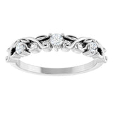 14K White Gold 1/5 CTW Natural Diamond Anniversary Band