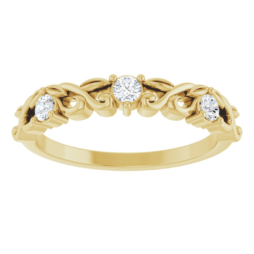 14K Yellow Gold 1/5 CTW Lab-Grown Diamond Anniversary Band