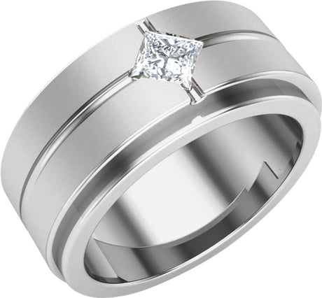 14K White 1/2 CTW Lab-Grown Diamond Band