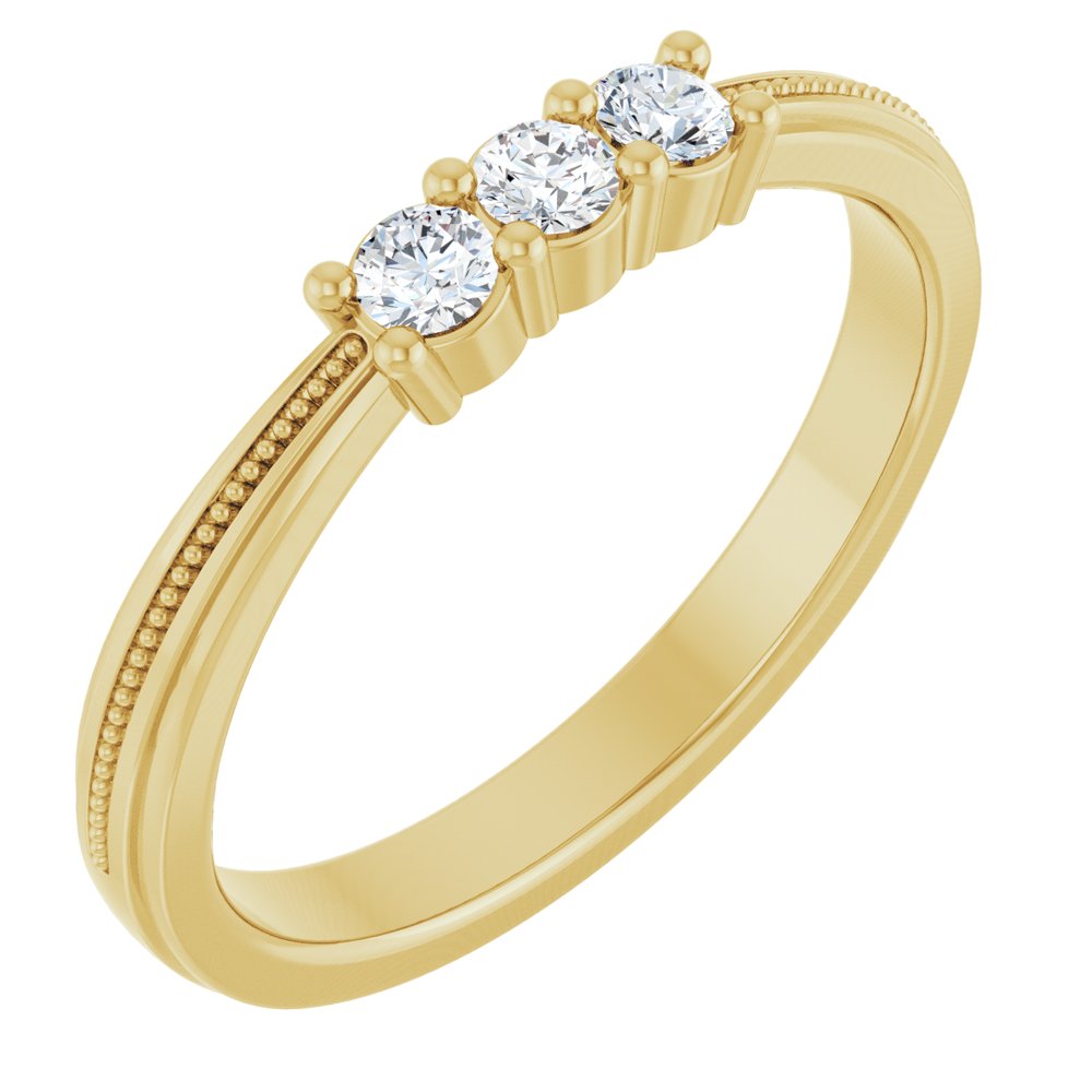 14K Yellow Gold 1/5 CTW Natural Diamond Anniversary Band