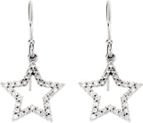 14K White 1/4 CTW Natural Diamond Star Earrings