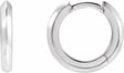14K White Gold Knife-Edge Hinge 12.5 mm Hoop Earrings