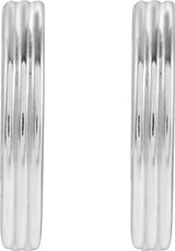 Sterling Silver Hinged 15 mm Huggie Hoop Earrings