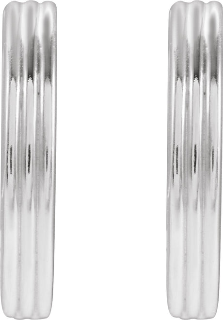 Sterling Silver Hinged 15 mm Huggie Hoop Earrings