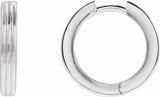Sterling Silver Hinged 15 mm Huggie Hoop Earrings