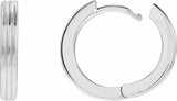 Sterling Silver Hinged 15 mm Huggie Hoop Earrings