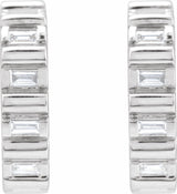 14K White Gold 1/5 CTW Natural Diamond 11.6 mm Hoop Earrings