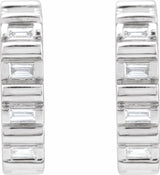 Platinum 1/5 CTW Natural Diamond 11.6 mm Hoop Earrings