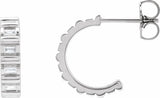 14K White Gold 1/5 CTW Natural Diamond 11.6 mm Hoop Earrings