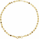 14K Yellow Gold 2.7 mm Mirror 7 1/2" Chain