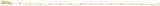 14K Yellow .85 mm Faceted Beaded Cable 7" Chain