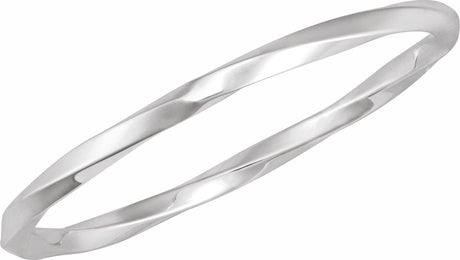 Sterling Silver Twisted 7 1/2" Bangle Bracelet