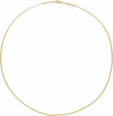 14K Yellow 1.7 mm Serpentine 16" Chain