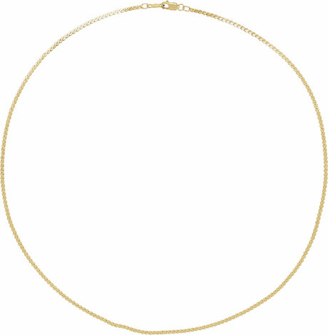 14K Yellow Gold Filled 1.7 mm Serpentine 18" Chain