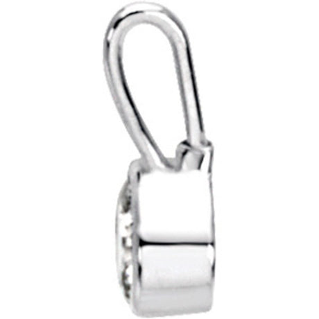 Sterling Silver Imitation Diamond Hook Charm/Pendant
