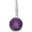 Sterling Silver Imitation Amethyst Hook Charm/Pendant