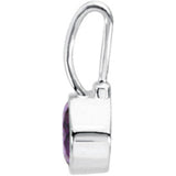 Sterling Silver Imitation Amethyst Hook Charm/Pendant