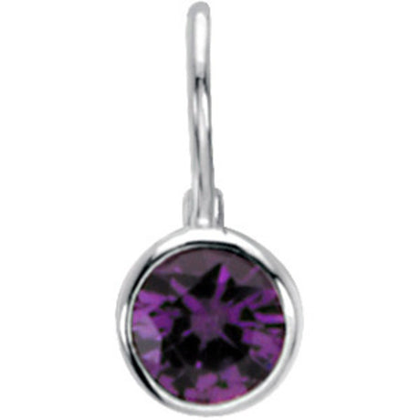 Sterling Silver Imitation Alexandrite Hook Charm/Pendant