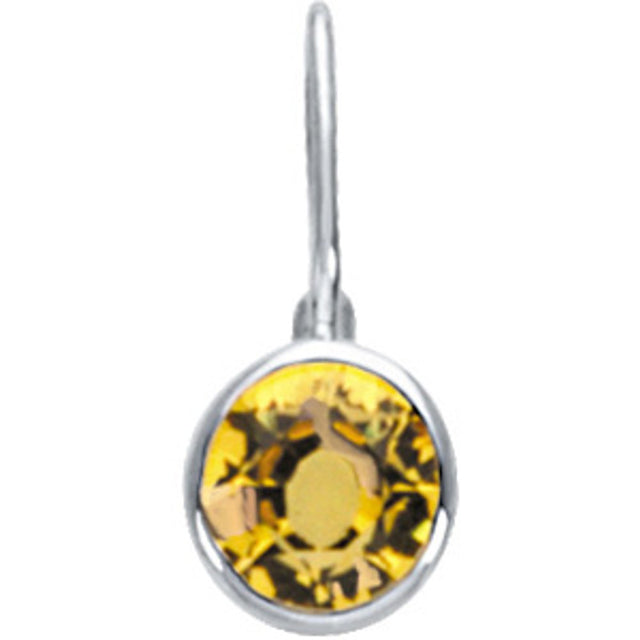 Sterling Silver Imitation Citrine Hook Charm/Pendant