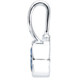 Sterling Silver Imitation Aquamarine Hook Charm/Pendant