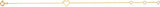 14K Yellow Gold Heart 7" Bracelet