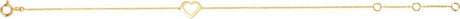 14K Yellow Gold Heart 7" Bracelet