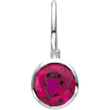 Sterling Silver Imitation Ruby Hook Charm/Pendant