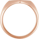 14K Rose Geometric Signet Ring
