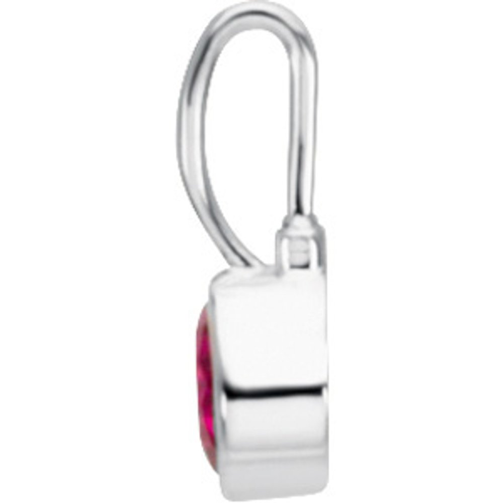 Sterling Silver Imitation Ruby Hook Charm/Pendant