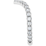 14K White Gold 3/4 CTW Lab-Grown Diamond Contour Band