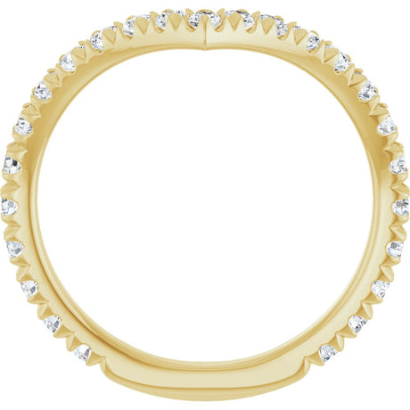 14K Yellow Gold 3/4 CTW Natural Diamond Contour Band