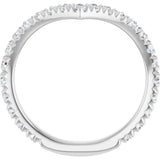 14K White Gold 3/4 CTW Lab-Grown Diamond Contour Band