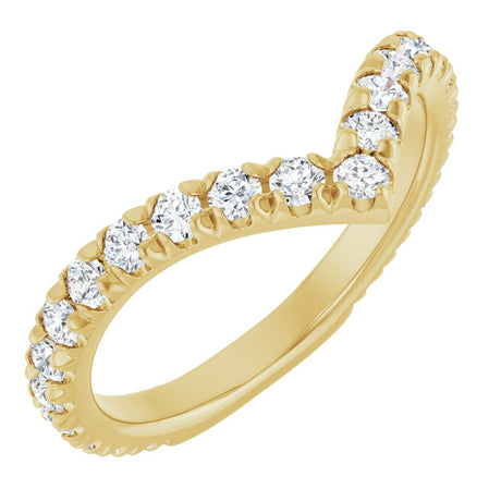 14K Yellow Gold 3/4 CTW Natural Diamond Contour Band