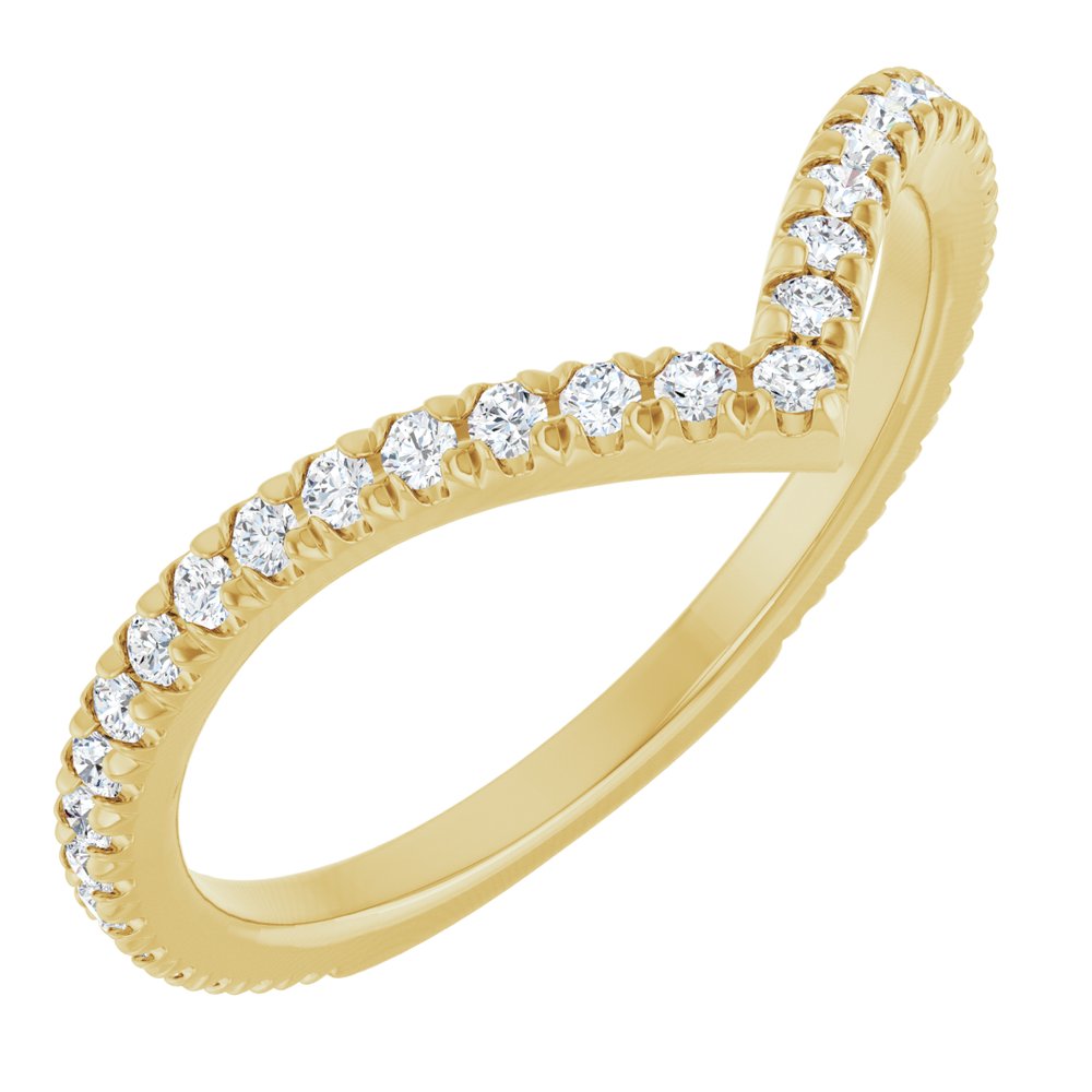 14K Yellow Gold 1/3 CTW Lab-Grown Diamond Contour Band
