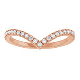 14K Rose Gold 1/3 CTW Natural Diamond Contour Band