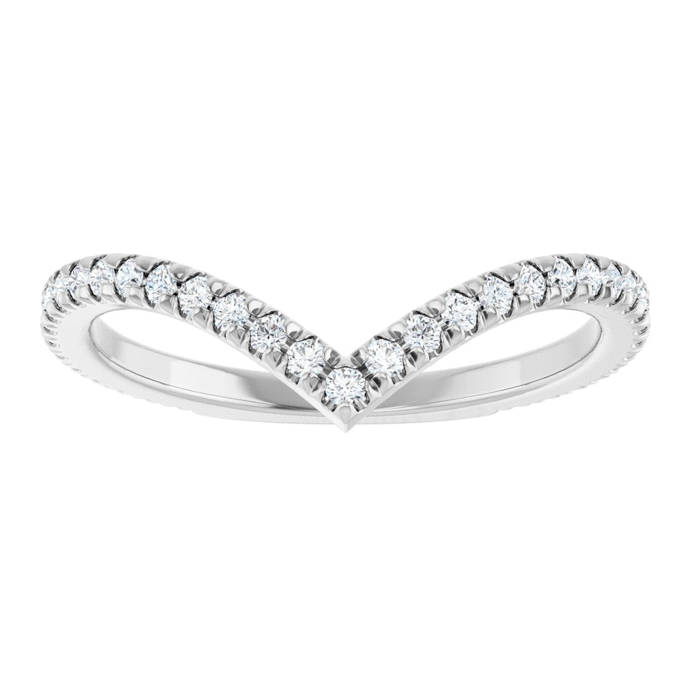 14K White Gold 1/3 CTW Lab-Grown Diamond Contour Band