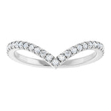 14K White Gold 1/3 CTW Lab-Grown Diamond Contour Band