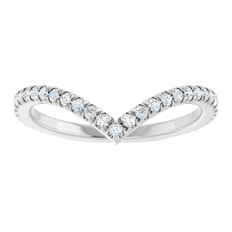 14K White Gold 1/3 CTW Lab-Grown Diamond Contour Band
