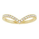 14K Yellow Gold 1/3 CTW Lab-Grown Diamond Contour Band
