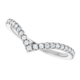 14K White Gold 1/3 CTW Lab-Grown Diamond Contour Band
