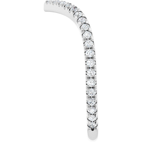 14K White Gold 1/3 CTW Natural Diamond Contour Band