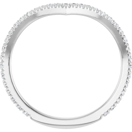 14K White Gold 1/3 CTW Lab-Grown Diamond Contour Band