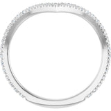 14K White Gold 1/3 CTW Lab-Grown Diamond Contour Band