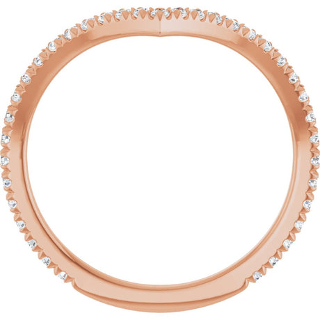 14K Rose Gold 1/3 CTW Natural Diamond Contour Band