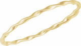 14K Yellow Twisted Bangle 7 1/2" Bracelet